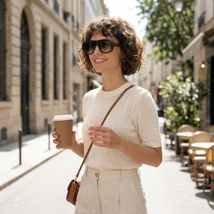 Retro Classic Oversized Pilot Acetate Polarized Sunglasses YSAT3016