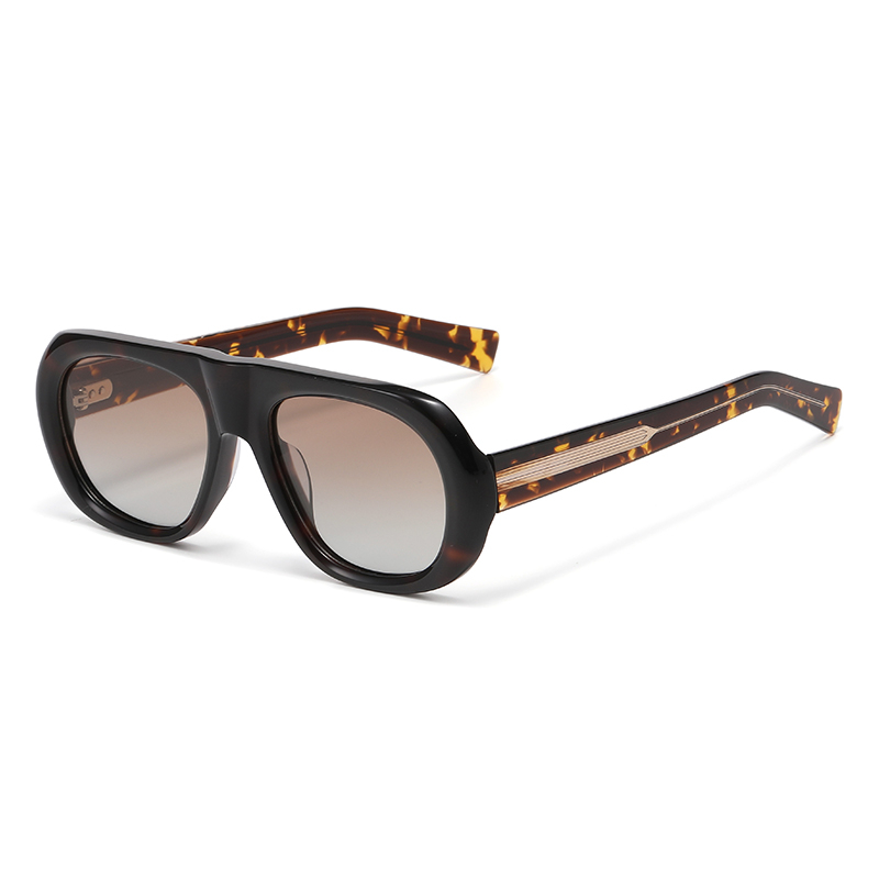 Retro Classic Oversized Pilot Acetate Polarized Sunglasses YSAT3016
