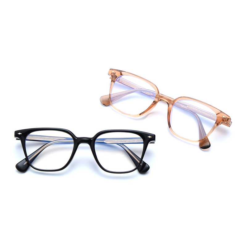 Designers Full Frame Square Anti-blue TR90 Acetate Eyeglasses