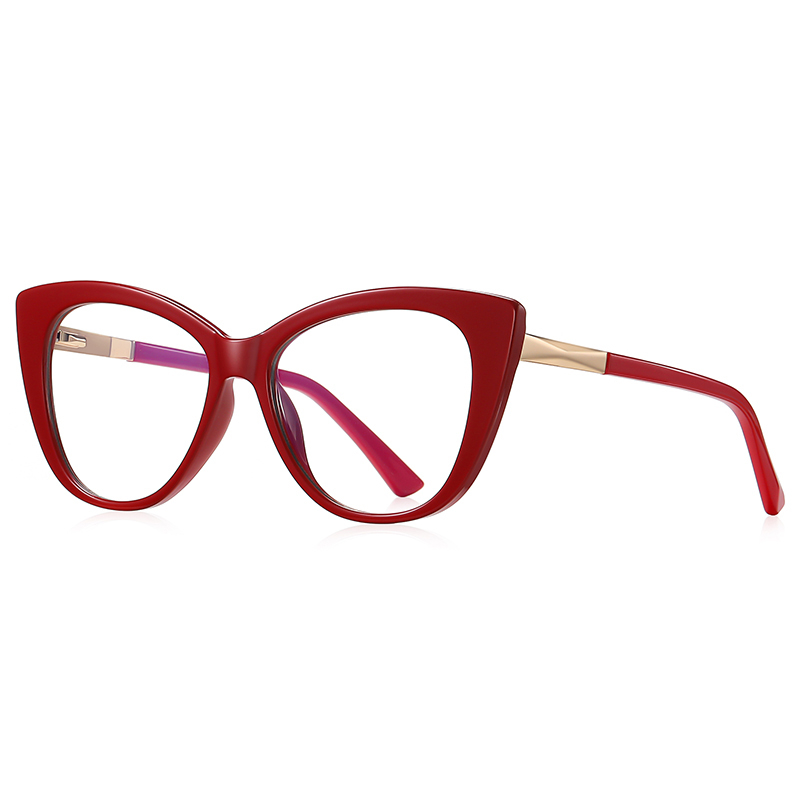 Model 2097 Cat Eye Anti-blue Simple Design TR90 Optical Frame For Woman