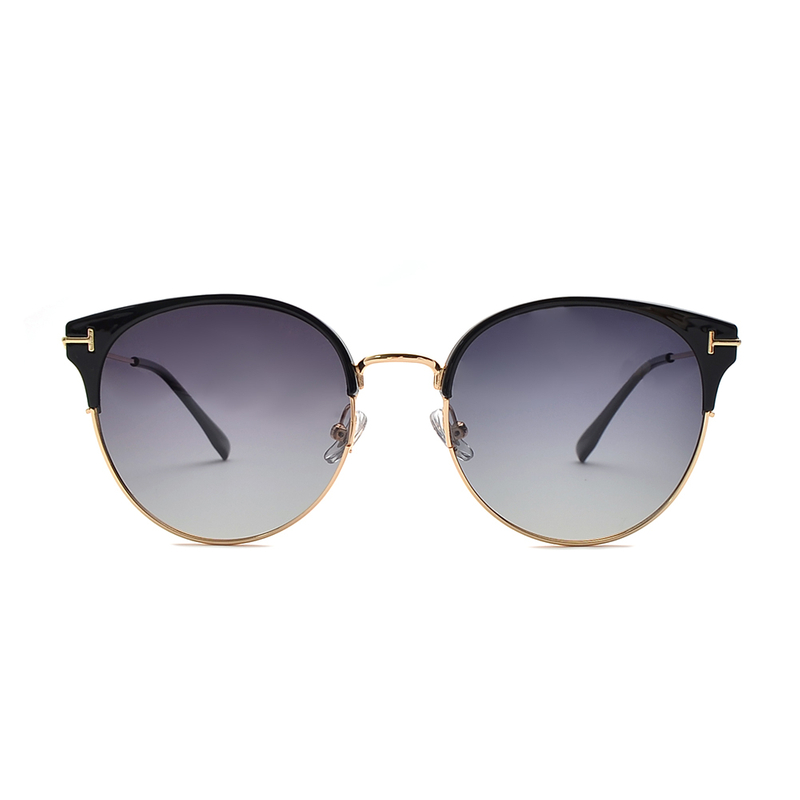 Oversized Vintage Cat-eye Polarized Metal Sunglasses For Unisex