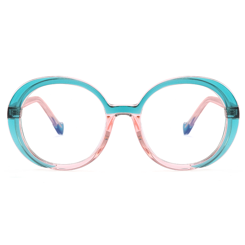 New Arrival Ellipse Double Color Eyeglasses For Woman