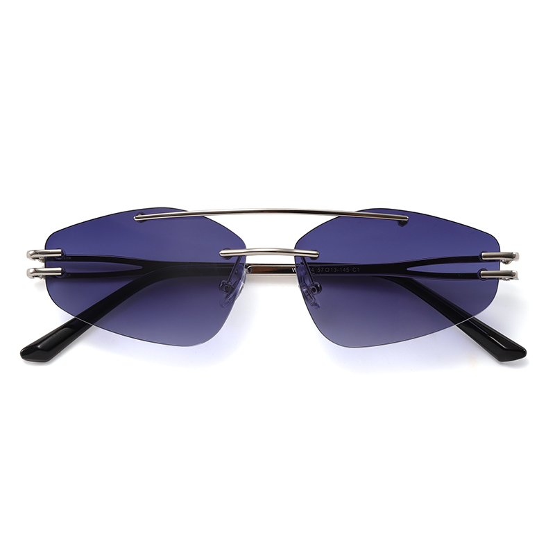 Fashion Vintage Sunglasses New 2026 Rimless Sunglasses Uv400 Women