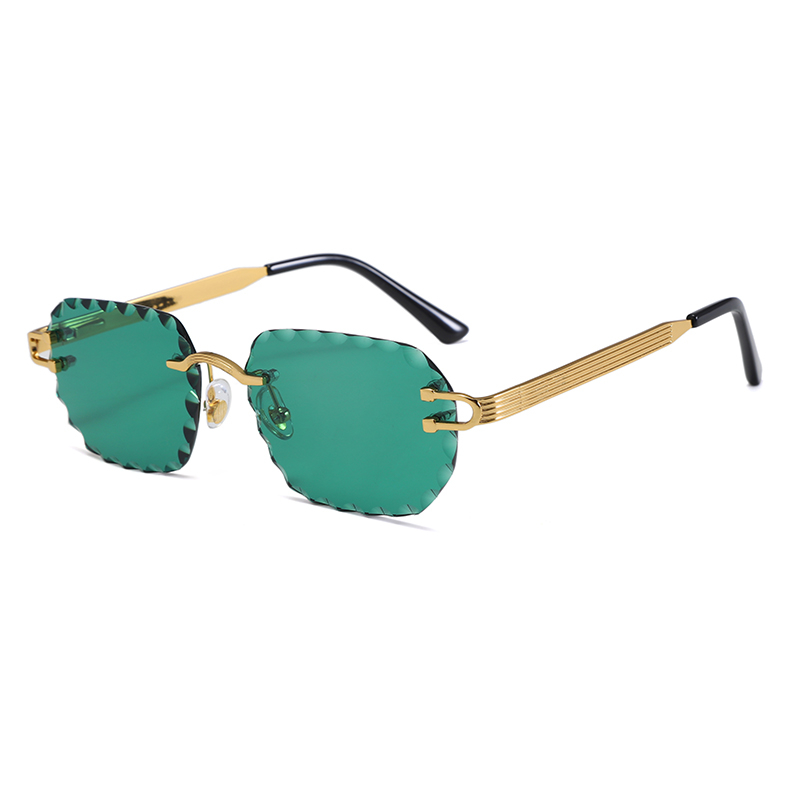 Luxury Rimless Scalloped Edge Sunglasses for Men & Women