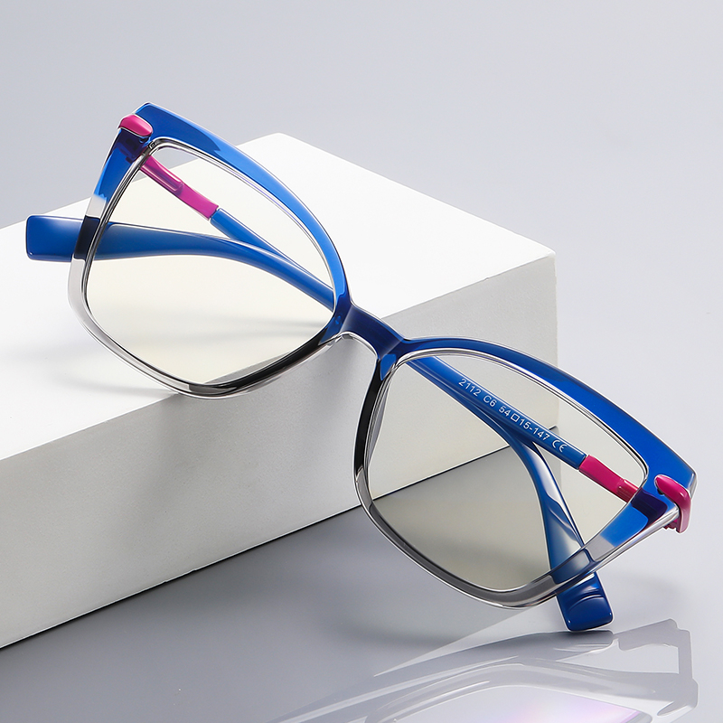 Metal With TR90 Cat Eye Anti-blue Optical Frame