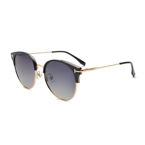 Oversized Vintage Cat-eye Polarized Metal Sunglasses For Unisex