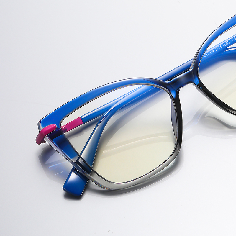 Metal With TR90 Cat Eye Anti-blue Optical Frame