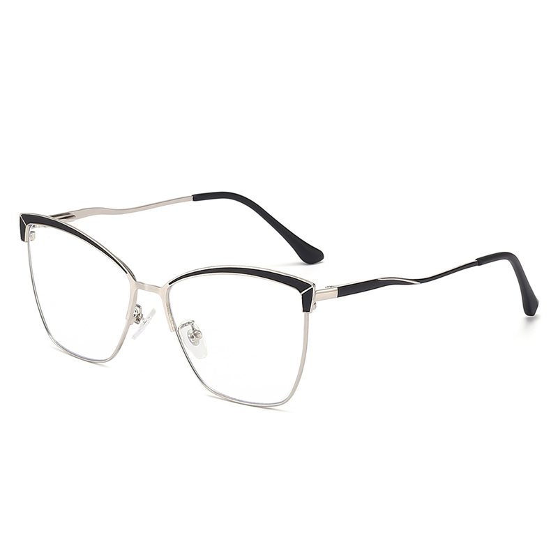 Cat Eye Designer Glasses Metal Eyewear Frames For Women 