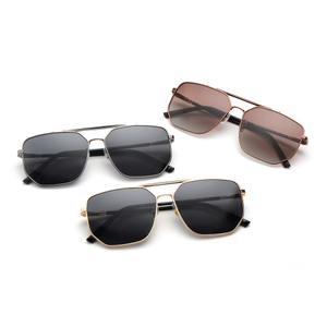 Elegant Irregular Double Bridge Brand Name Sunglasses