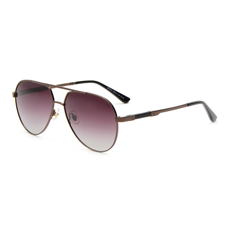 Oversize Pilot Metal Double Bridge Sunglasses