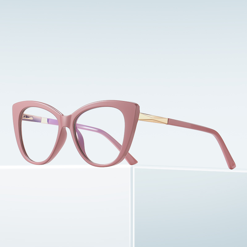 Model 2097 Cat Eye Anti-blue Simple Design TR90 Optical Frame For Woman