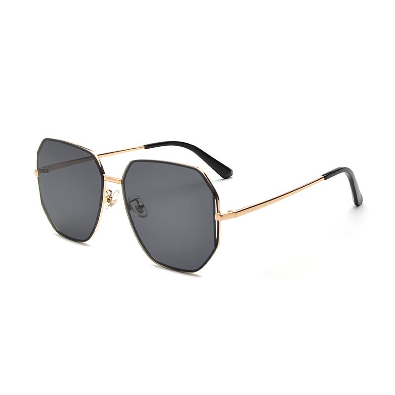 Oversized Fashion Full Frame Gradually Metal Sunglasses