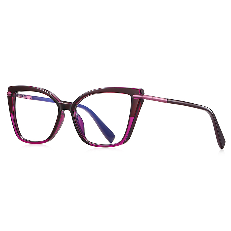 Metal With TR90 Cat Eye Anti-blue Optical Frame