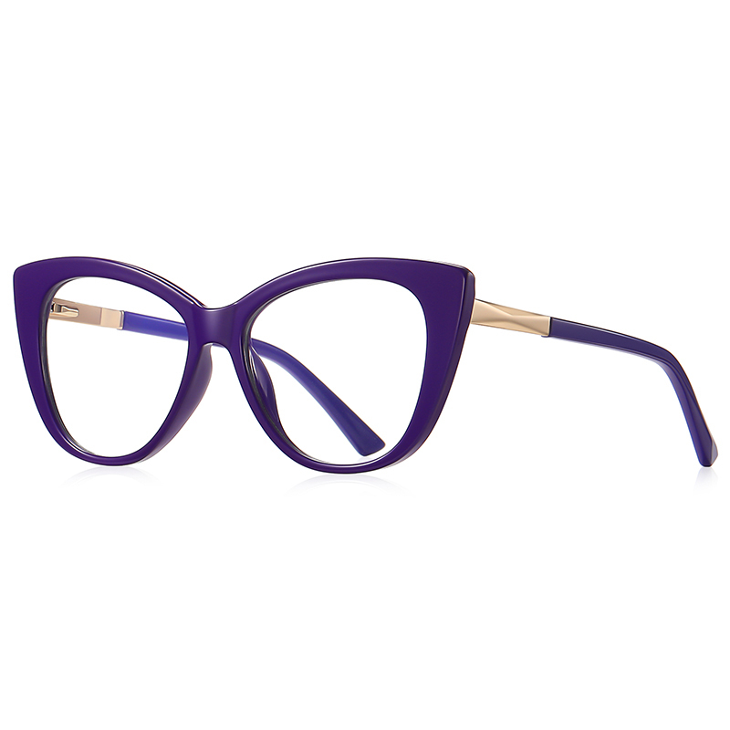 Model 2097 Cat Eye Anti-blue Simple Design TR90 Optical Frame For Woman