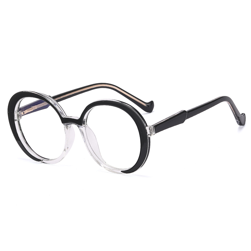 New Arrival Ellipse Double Color Eyeglasses For Woman