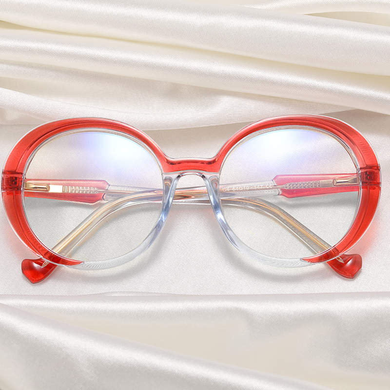 New Arrival Ellipse Double Color Eyeglasses For Woman