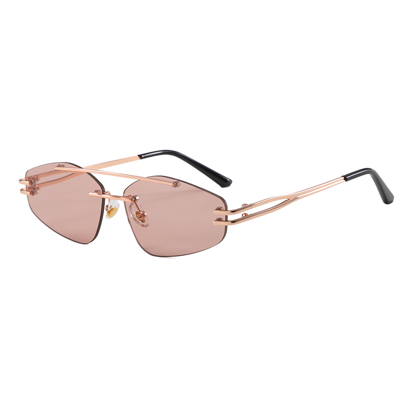 Fashion Vintage Sunglasses New 2026 Rimless Sunglasses Uv400 Women