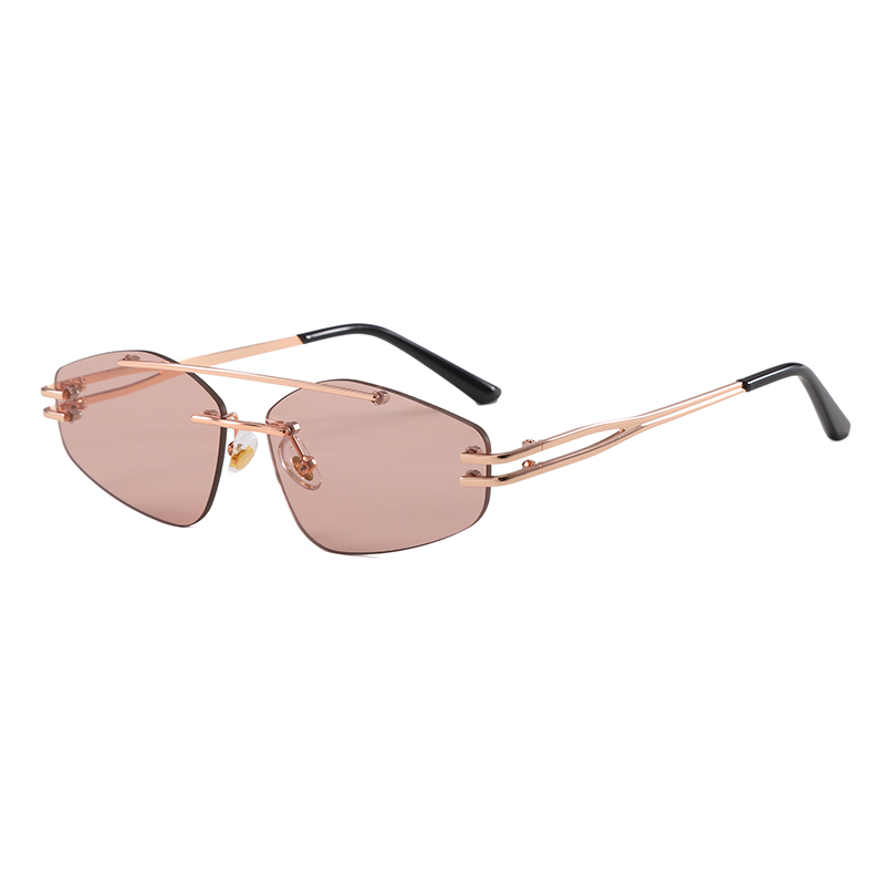 Fashion Vintage Sunglasses New 2026 Rimless Sunglasses Uv400 Women