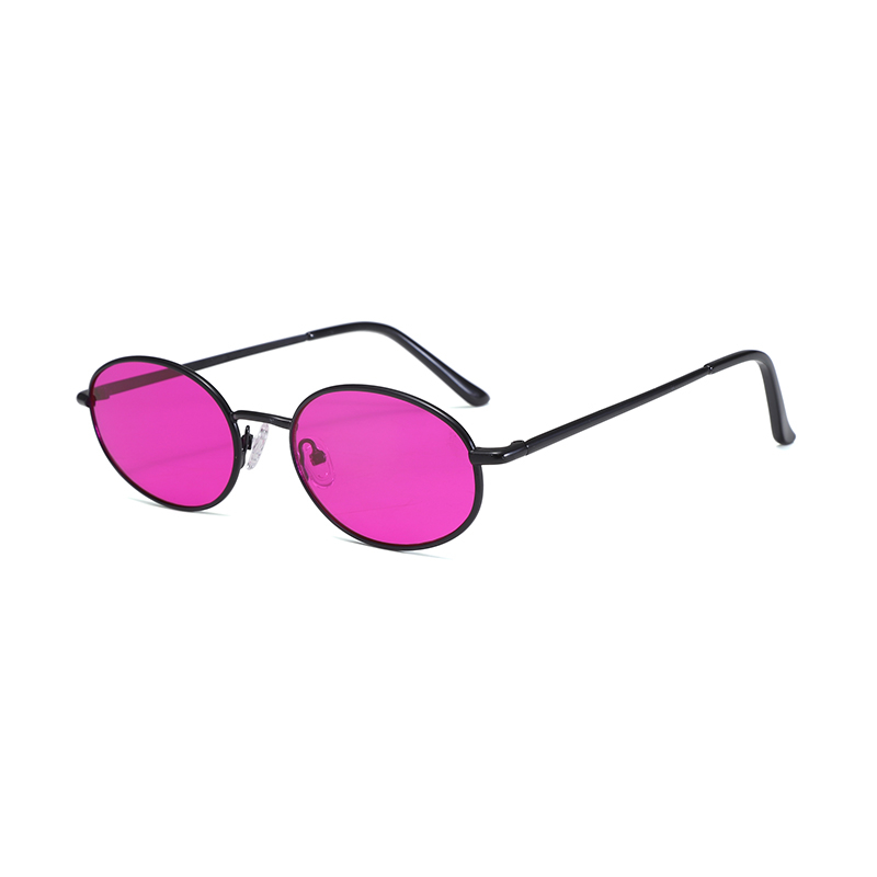 Wl2028 Fashion Vintage Oval Metal Sunglasses Men Women