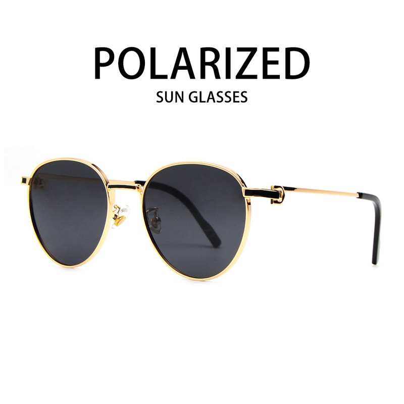 Elegant Vintage Brand Name Metal Polarized Sunglasses