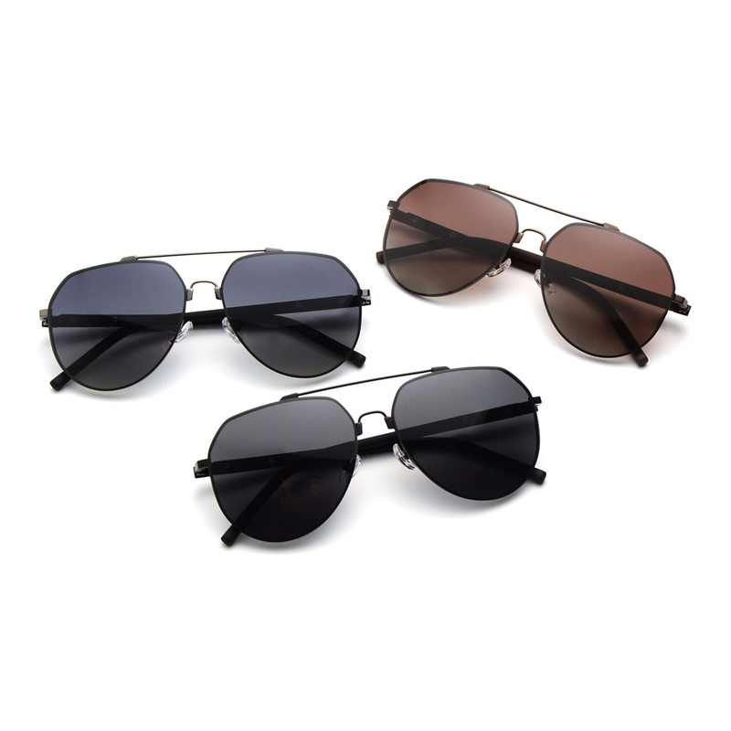 Luxury Oversized Memory Metal Polarized Sunglasses 