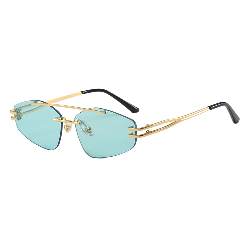 Fashion Vintage Sunglasses New 2026 Rimless Sunglasses Uv400 Women