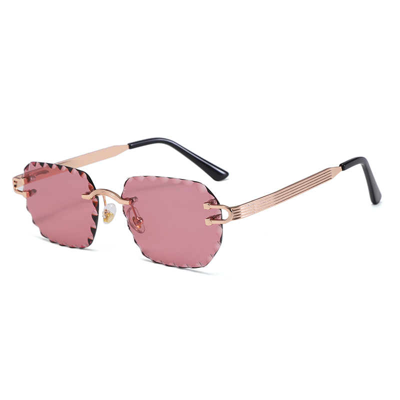 Luxury Rimless Scalloped Edge Sunglasses for Men & Women