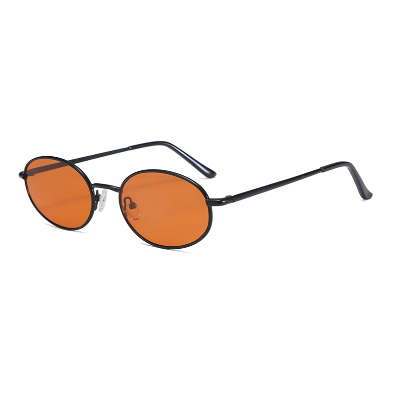 Wl2028 Fashion Vintage Oval Metal Sunglasses Men Women