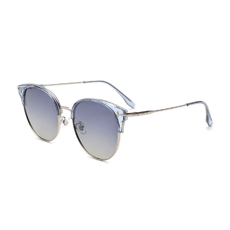 Oversized Vintage Cat-eye Polarized Metal Sunglasses For Unisex