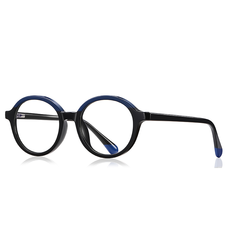 Model 20214 Fashion Creative Color Splicing Frame Round Anti-blue TR90 Kids Frame