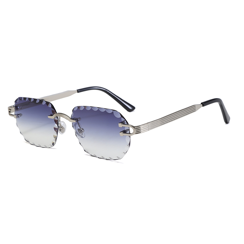 Luxury Rimless Scalloped Edge Sunglasses for Men & Women