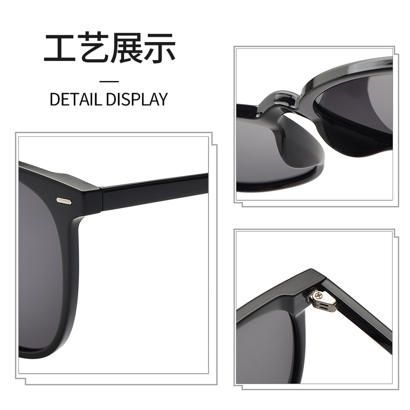 Fashion Oversized Polarized Square TR90 Sunglasses 