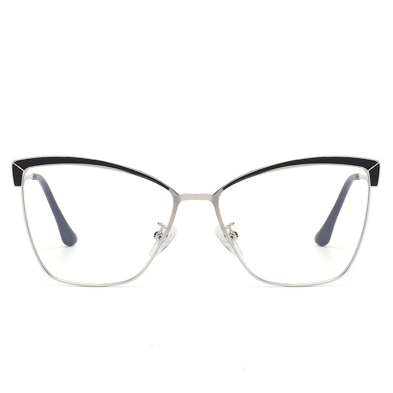 Cat Eye Designer Glasses Metal Eyewear Frames For Women 