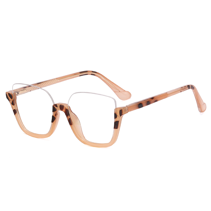 New Design Plastic Half Frame Fashion Rainbow Eyeglasses For Woman