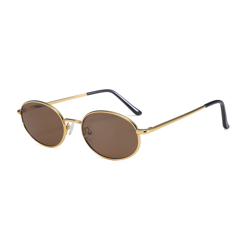 Wl2028 Fashion Vintage Oval Metal Sunglasses Men Women