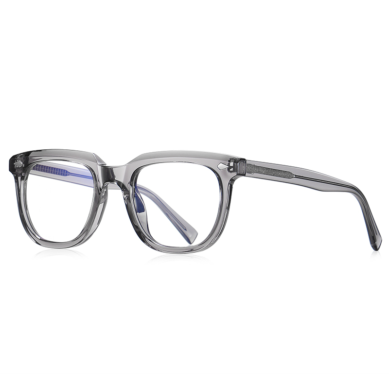 Black Transparent Square Anti-blue Optical Frames For Unisex