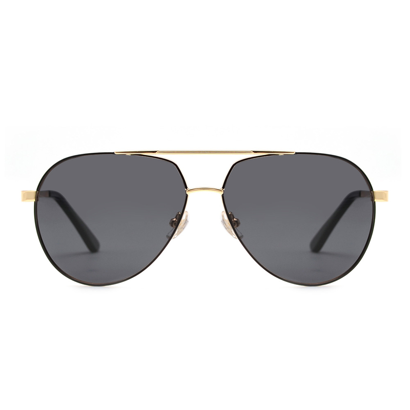 Oversize Pilot Metal Double Bridge Sunglasses