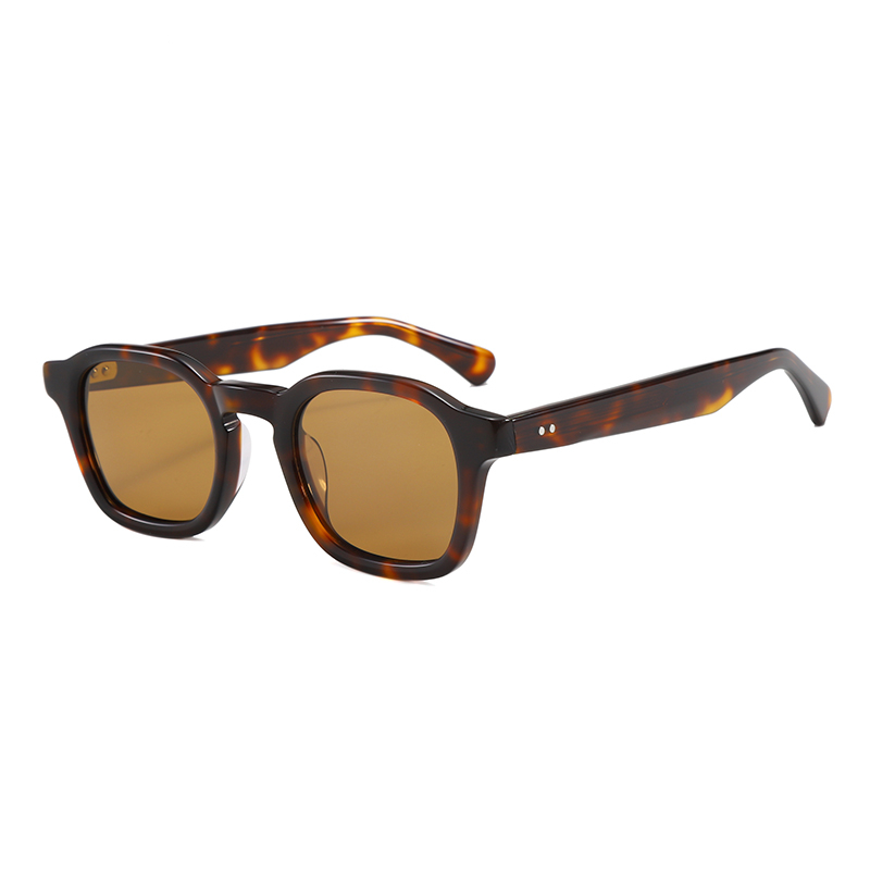 Handcrafted Acetate Retro Small Rectangle Polarized Sunglasses YSAT3007