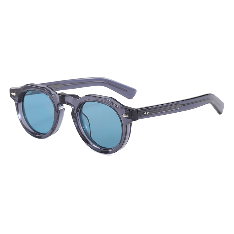 Vintage Thick Frame Round Acetate Polarized Sunglasses YSAT3003 S