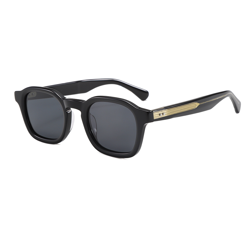 Handcrafted Acetate Retro Small Rectangle Polarized Sunglasses YSAT3007