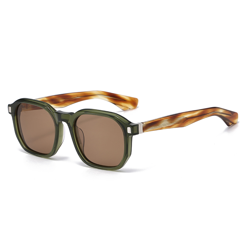 2026 Retro Acetate Large Frame Polarized Sunglasses YSAT3012