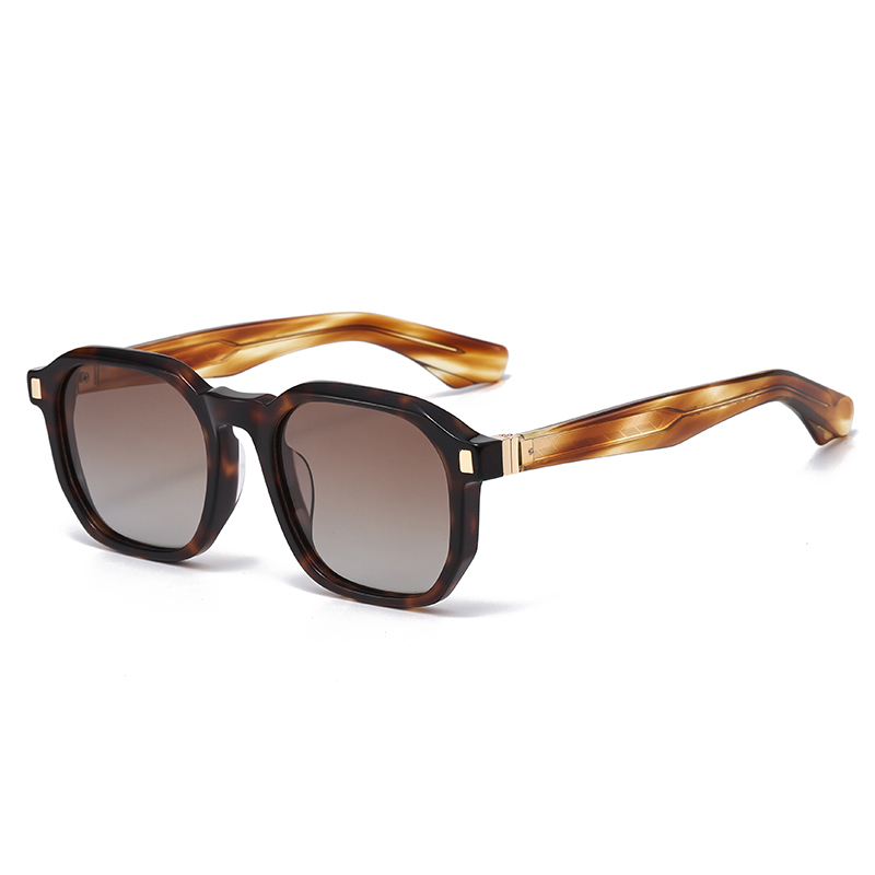 2026 Retro Acetate Large Frame Polarized Sunglasses YSAT3012