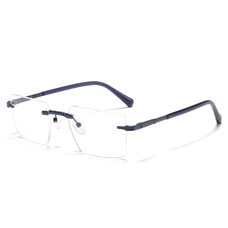 Lightweight Square Rimless Metal Glasses YSHF2626 | Unisex Daily Wear Eyeglass Frame