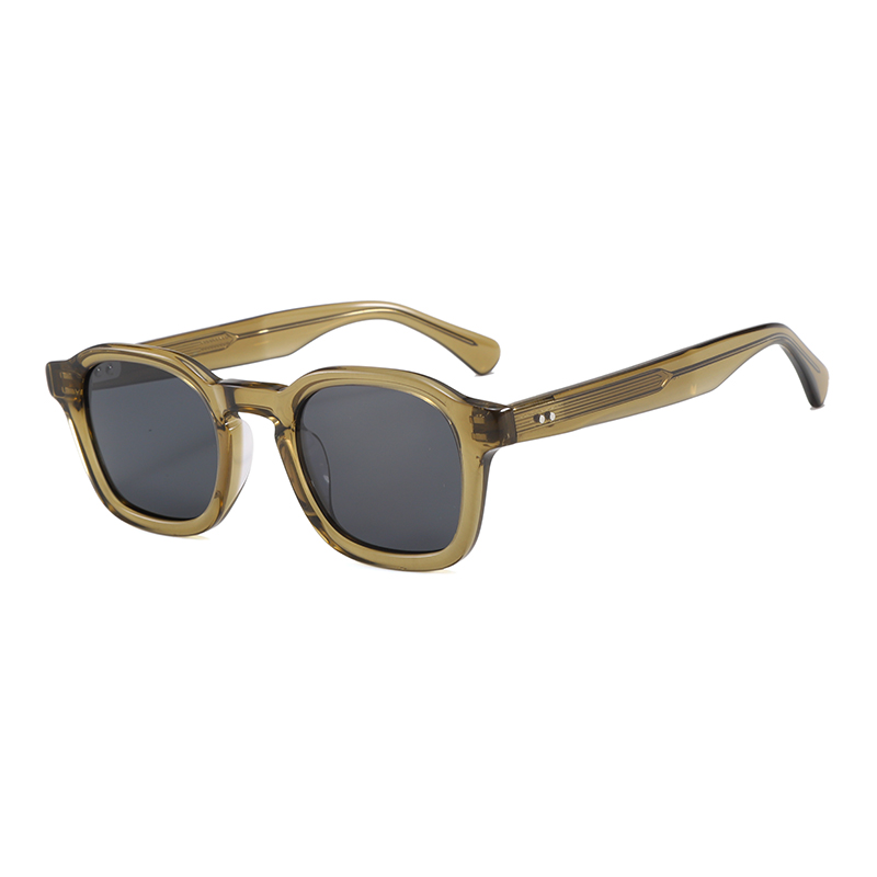 Handcrafted Acetate Retro Small Rectangle Polarized Sunglasses YSAT3007