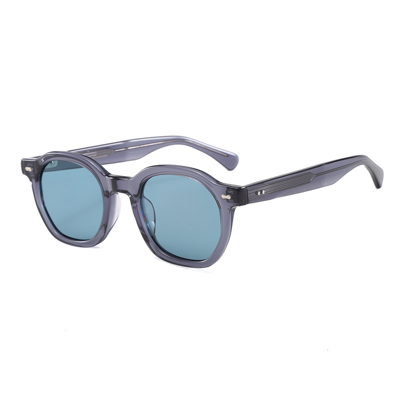 Retro Polygon Round Acetate Polarized Sunglasses for Men Women YSAT3006 S