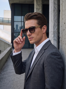 2026 Retro Classic Black Square Acetate Polarized Sunglasses YSAT3013