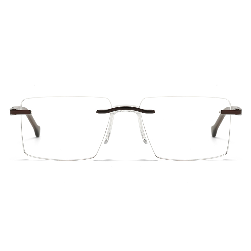 Classic Square Rimless Metal Eyeglasses YSHF2633 