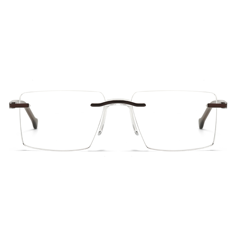 Classic Square Rimless Metal Eyeglasses YSHF2633 