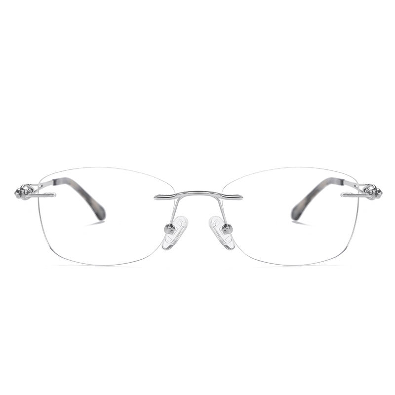 Elegant Hollow Rimless Metal Eyeglasses YSHF2611