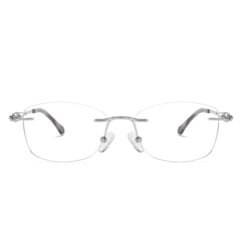 Elegant Hollow Rimless Metal Eyeglasses YSHF2611